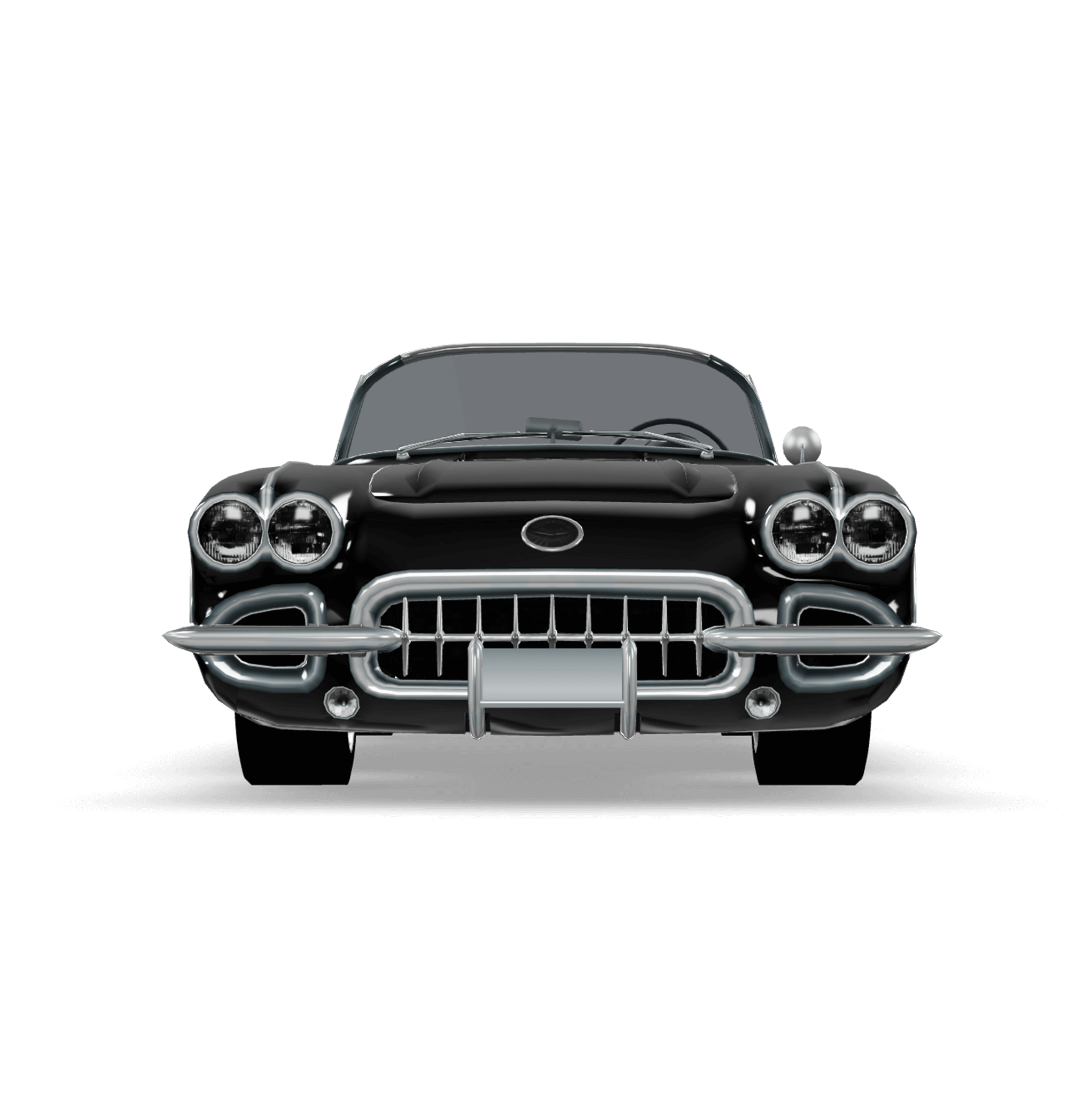 Front 3D render of the Corvette