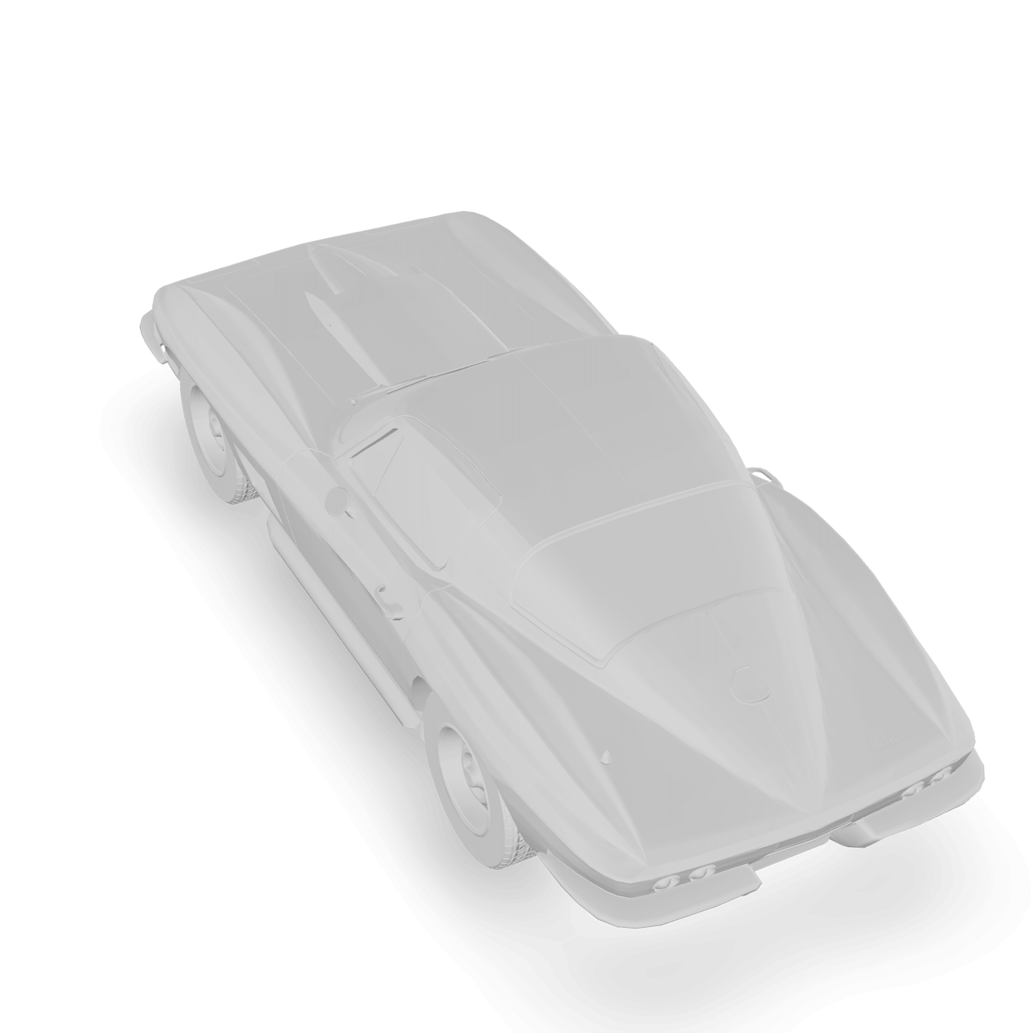 Top 3D render of the Corvette