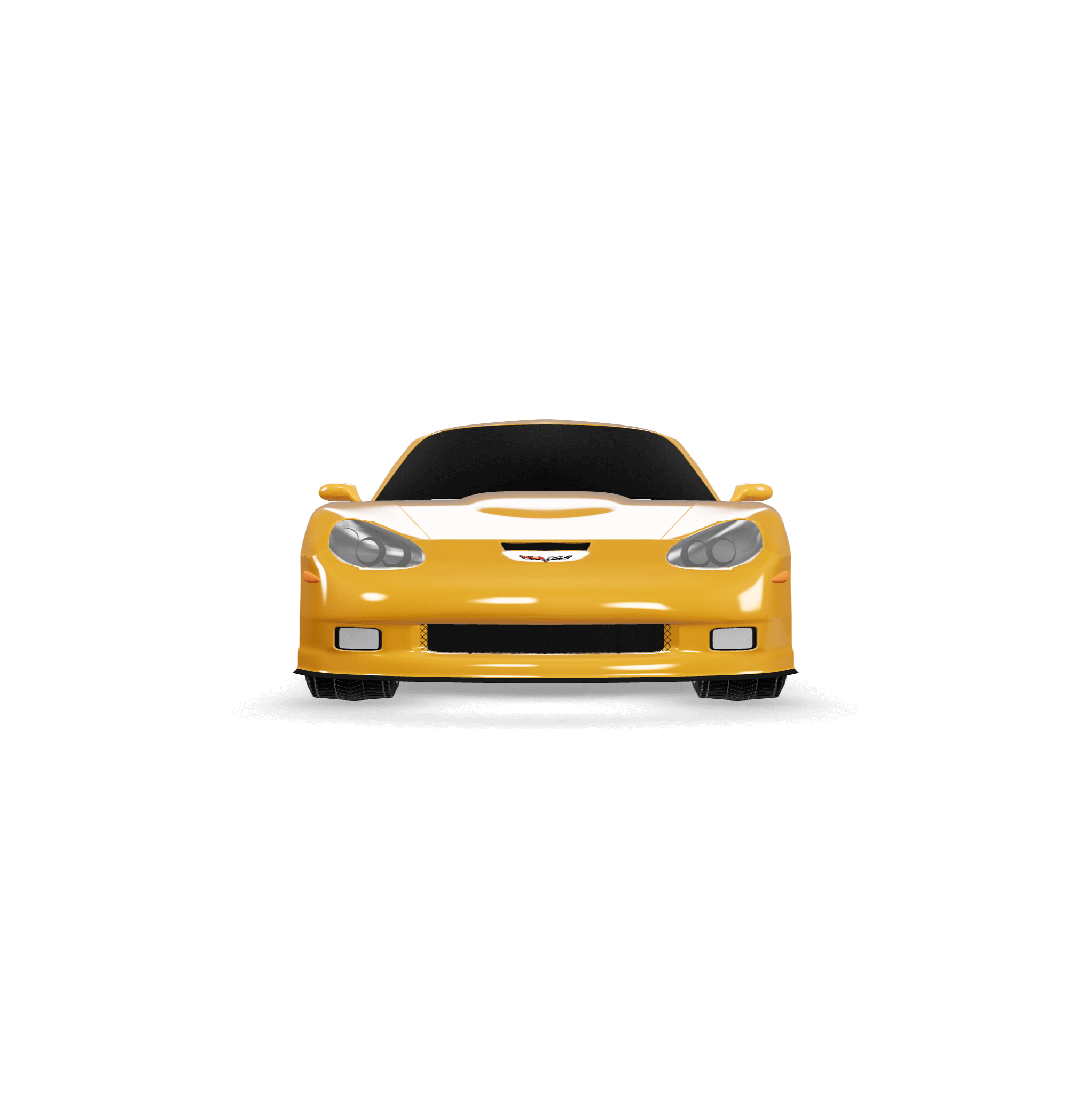 Front 3D render of the Corvette