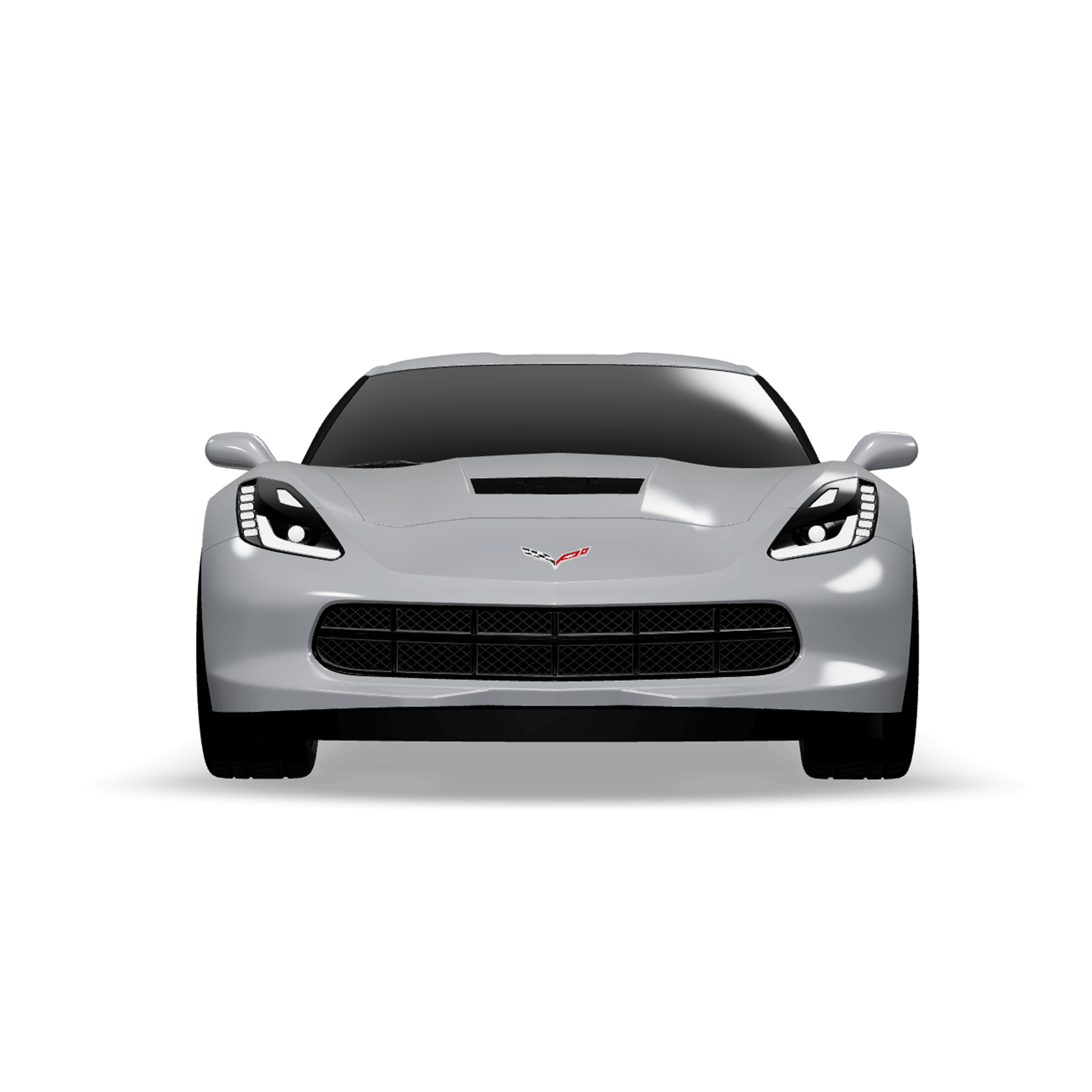 Front 3D render of the Corvette