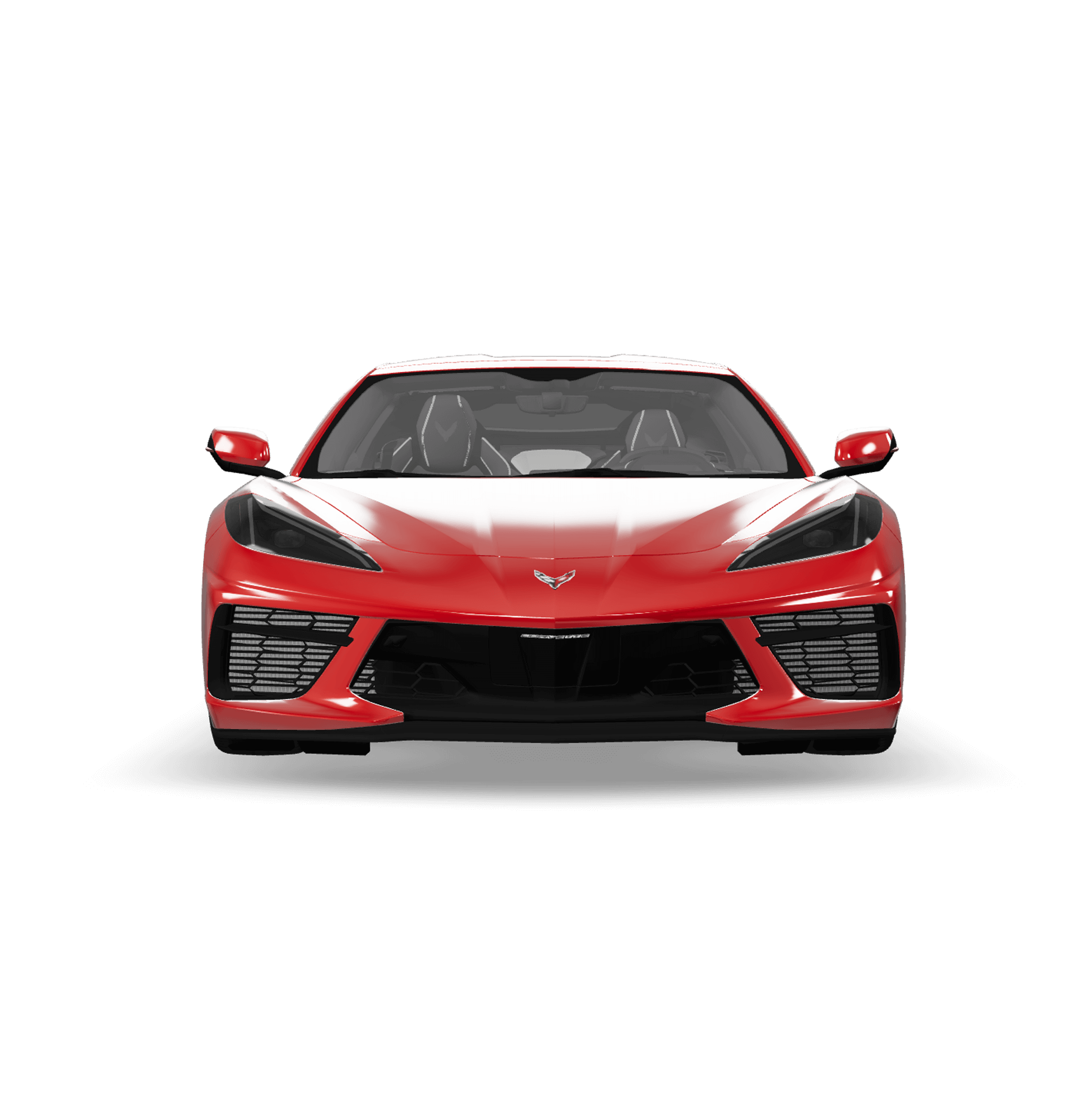 Front 3D render of the Corvette